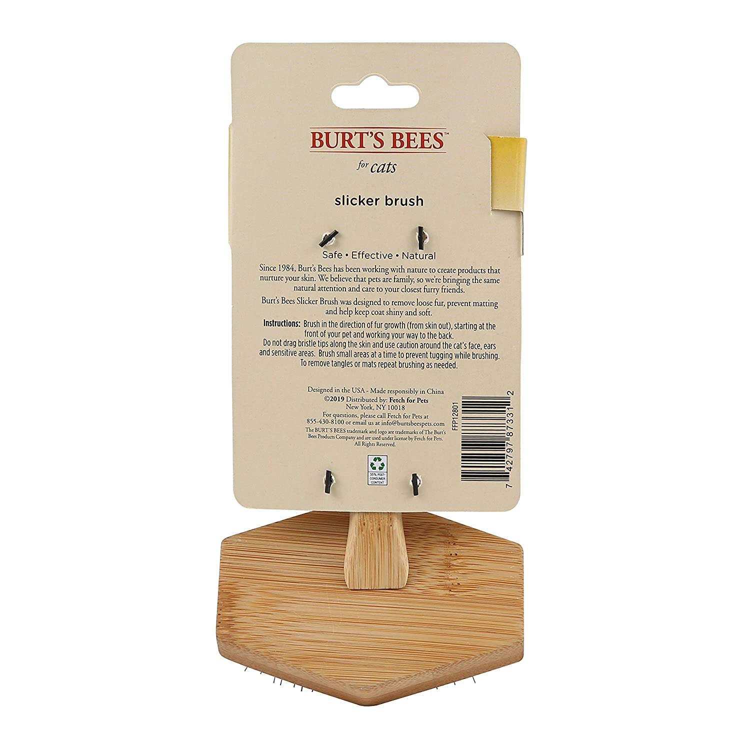 Slicker Brush for Cats - Effortlessly Removes Loose Fur & Prevents Matting for a Smooth, Healthy Coat!